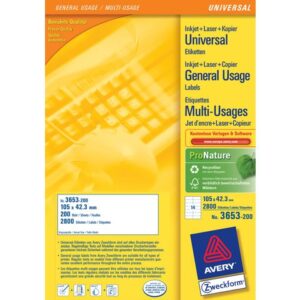Etikett AVERY 105x423 3080/FP