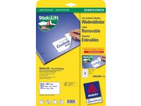 Etikett AVERY avtagb 63,5x38,1 630/FP