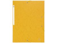 Gummibandsmapp 3-klaff A4 600g gul