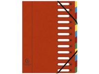 Sorteringsmapp EXACOMPTA 12-flik röd