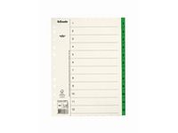 Pappregister Servo A4 1-12 grön flik