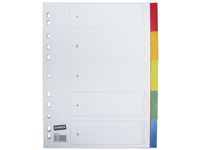Plastregister otryckta A4 5-flik