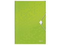 Gummibandsmapp LEITZ WOW 3-kl A4 PP grön