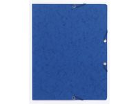 Gummibandsmapp kartong A4 blå