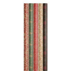 Julpapper 70cmx2m Mönstrad Kraft