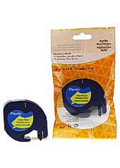 Tape plast 12mmx4m svart på grön