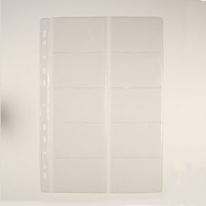 Plastficka A4 för 20st visitkort unihålad 25-pack