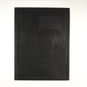 Säljpärm med plastfickor svart