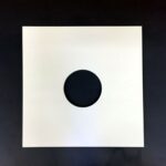 LP-fodral vit kartong med hål 5-pack