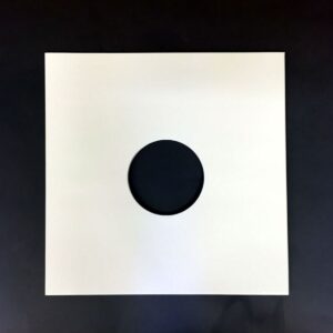 LP-fodral vit kartong med hål 5-pack