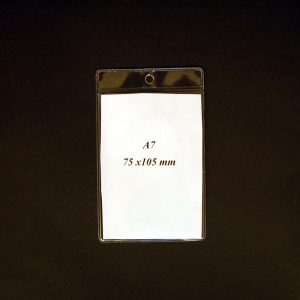 Prislappsficka A7 med hål 100-pack