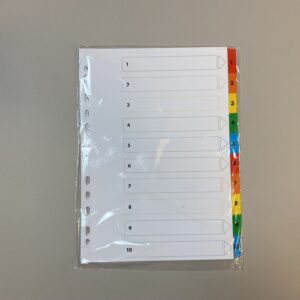 Pärmregister 1-10 flikar