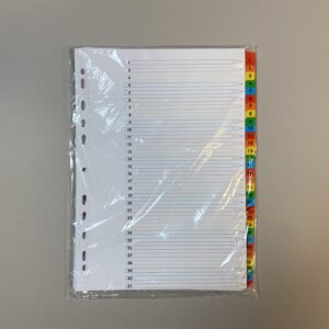 Pärmregister 1-31 flikar