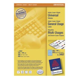 Etikett AVERY Färg blå 105x148mm 400/FP