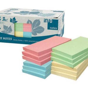 Notes INFO NOTES 75X125mm sort. 12/FP