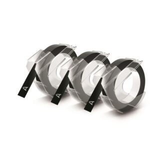Präglingsband DYMO 9mmx3m svart 3/FP