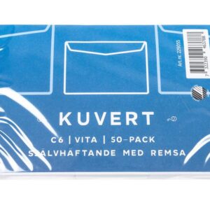 Kuvert Konsument C6 80g Vit Remsa 50/FP