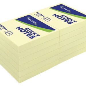 Notes LYRECO standard 75x75mm gul 12/FP