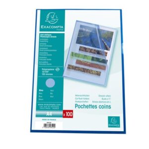 Aktmapp EXACOMPTA A4 0,11mm blå100/FP