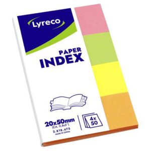 Indexflikar LYRECO 20x50mm sortfärg