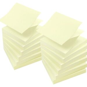 Notes LYRECO prem ZZ 75x75mm gul 12/FP