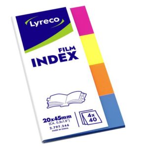 Indexfilm LYRECO 20x50mm sort.färg 4/FP