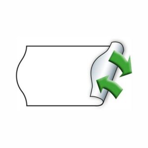 Etikett METO avtagbar 26x12 vit 12000/FP