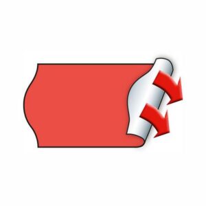 Etikett METO perm. 26x12 röd 12000/FP