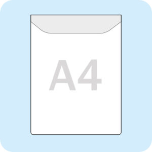 Självhäftande plastficka A4 med flik 50-pack