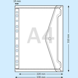 Dokumentmapp A4 hålad