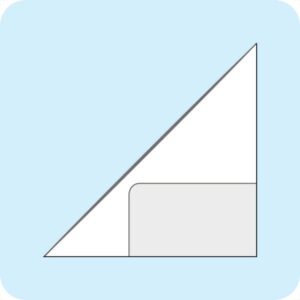 Självhäftande hörnficka 150x150mm med v-ficka 100-pack