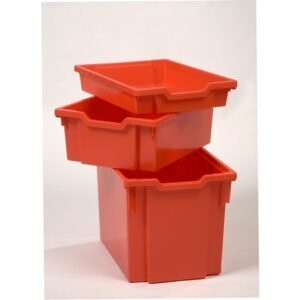 Förvaringsback låg röd