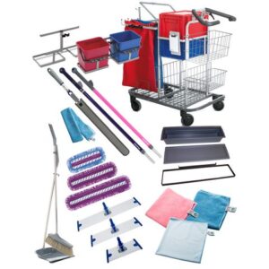 Städvagn inkl tillbehör SILVER